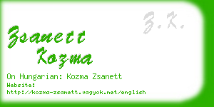 zsanett kozma business card